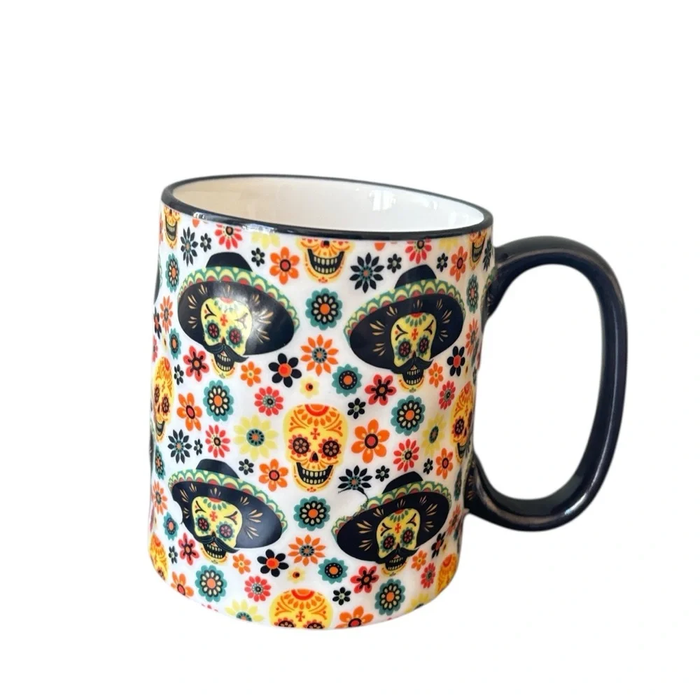 Two Sugar Skull Coffee Tea‎ Mugs NWT (2)